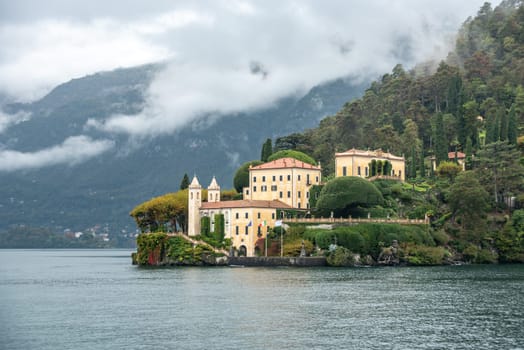Iconic villa Balbianello at lake Como, Italy, a famous film set