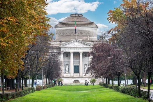 Volta temple at lake Como, Italy