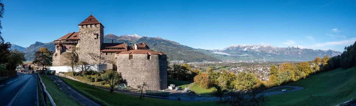 VADUZ, LIECHTENSTEIN - SEPTEMBER 28, 2023 - Vaduz Castle, the official residence of the Prince of Liechtenstein