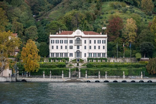 TREMEZZO, ITALY - OCTOBER 02,2023 - Iconic villa Carlotta at lake Como, Italy