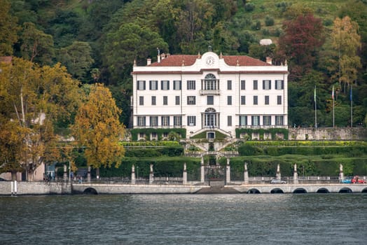 TREMEZZO, ITALY - OCTOBER 02,2023 - Iconic villa Carlotta at lake Como, Italy