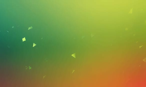 A gradient wallpaper with Arrow shapes using green and tomato gradient colors. Generative AI.