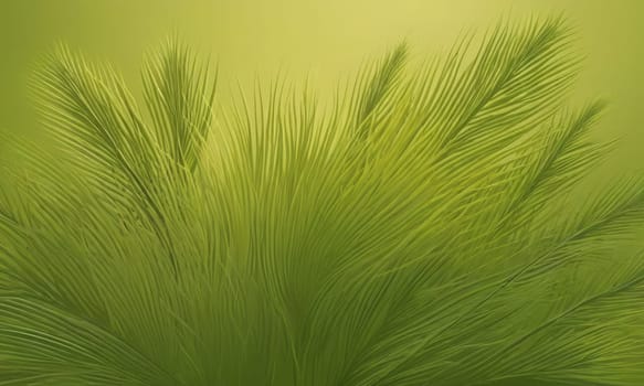 A gradient wallpaper with Feathered shapes using olive and thistle gradient colors. Generative AI.
