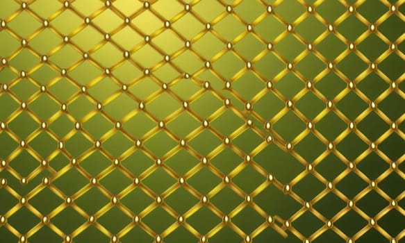 A gradient wallpaper with Lattice shapes using olive and dark goldenrod gradient colors. Generative AI.