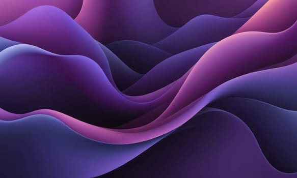 A gradient wallpaper with Organic shapes using purple and dark violet gradient colors. Generative AI.