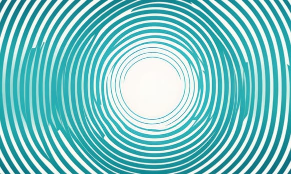 A gradient wallpaper with Concentric shapes using white and pale turquoise gradient colors. Generative AI.