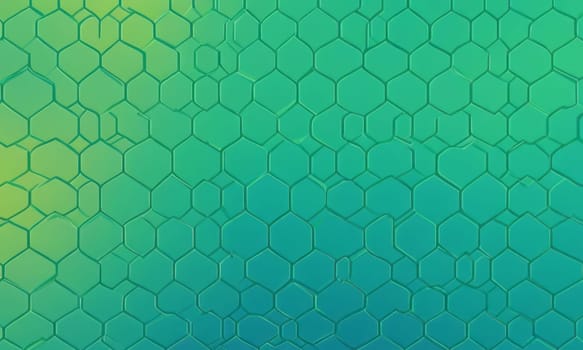 A gradient wallpaper with Quatrefoil shapes using aqua and lime green gradient colors. Generative AI.