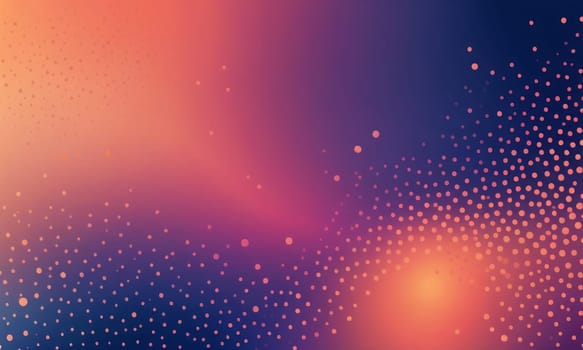 A gradient wallpaper with Dotted shapes using navy and salmon gradient colors. Generative AI.