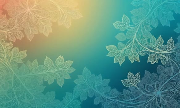 A gradient wallpaper with Multilobed shapes using teal and old lace gradient colors. Generative AI.