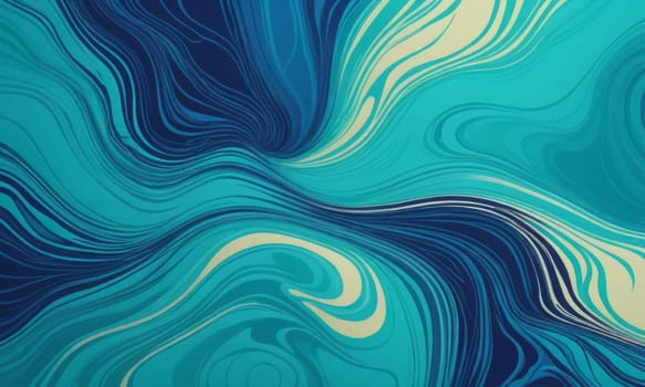 A gradient wallpaper with Marbled shapes using teal and royal blue gradient colors. Generative AI.