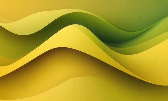 A gradient wallpaper with Warped shapes using yellow and olive gradient colors. Generative AI.