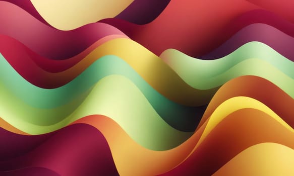 A gradient wallpaper with Distorted shapes using maroon and honeydew gradient colors. Generative AI.