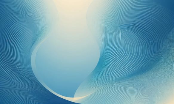 A gradient wallpaper with Guilloche shapes using blue and ivory gradient colors. Generative AI.