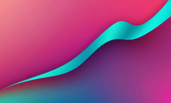 A gradient wallpaper with Rectilinear shapes using teal and fuchsia gradient colors. Generative AI.