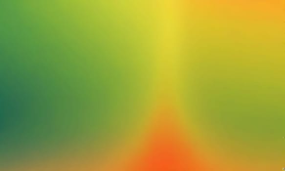 A gradient wallpaper with Conical shapes using green and orange gradient colors. Generative AI.