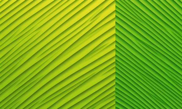 A gradient wallpaper with Corrugated shapes using lime and green gradient colors. Generative AI.