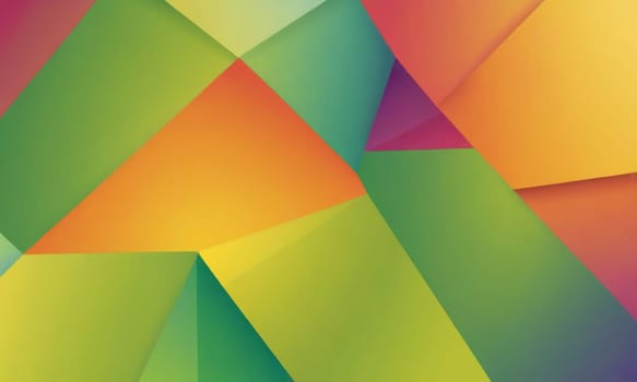 A gradient wallpaper with Prism shapes using lime and moccasin gradient colors. Generative AI.