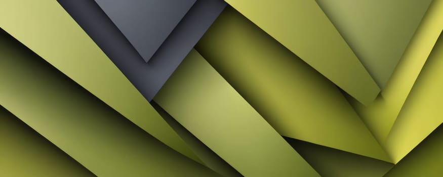 A gradient wallpaper with Folded shapes using olive and darkslategray gradient colors. Generative AI.