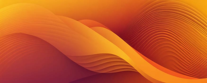A gradient wallpaper with Helical shapes using orange and goldenrod gradient colors. Generative AI.