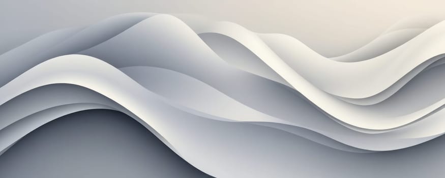 A gradient wallpaper with Sigmoid shapes using white and gray gradient colors. Generative AI.