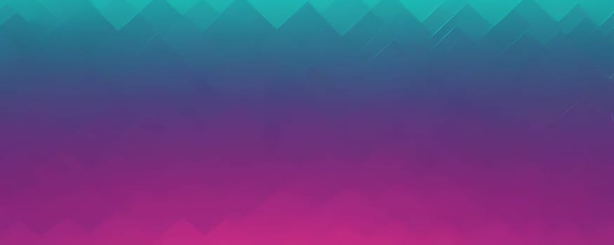 A gradient wallpaper with Serrated shapes using teal and magenta gradient colors. Generative AI.