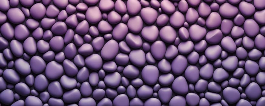 A gradient wallpaper with Pebbled shapes using purple and darkslategrey gradient colors. Generative AI.