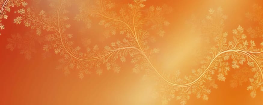 A gradient wallpaper with Fractal shapes using orange and beige gradient colors. Generative AI.