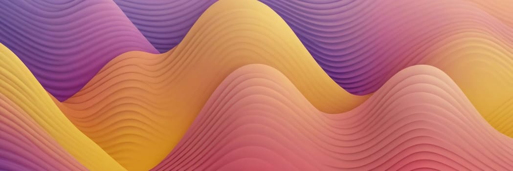 A gradient wallpaper with Fluted shapes using yellow and lavender blush gradient colors. Generative AI.