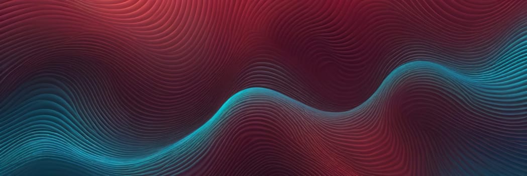 A gradient wallpaper with Guilloche shapes using maroon and powder blue gradient colors. Generative AI.