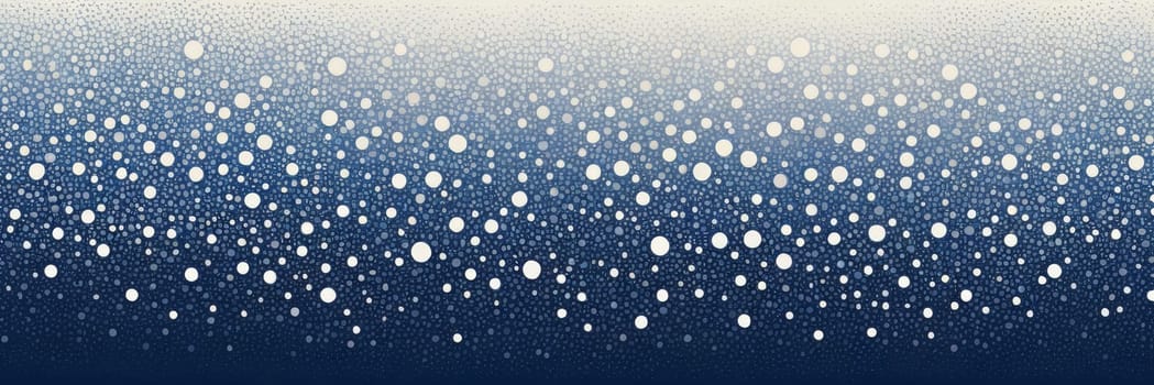 A gradient wallpaper with Stippled shapes using navy and floral white gradient colors. Generative AI.