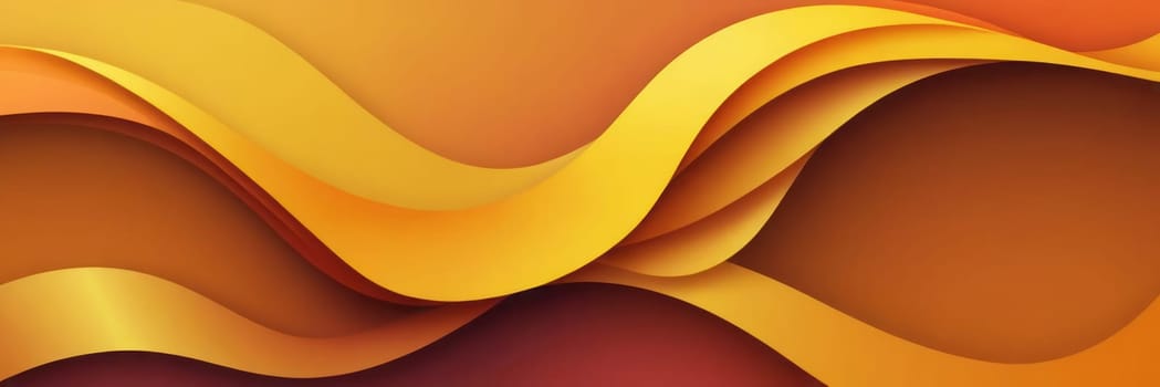 A gradient wallpaper with Organic shapes using orange and dark goldenrod gradient colors. Generative AI.