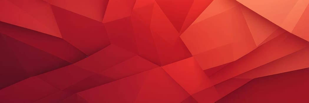 A gradient wallpaper with Gabled shapes using red and dark red gradient colors. Generative AI.