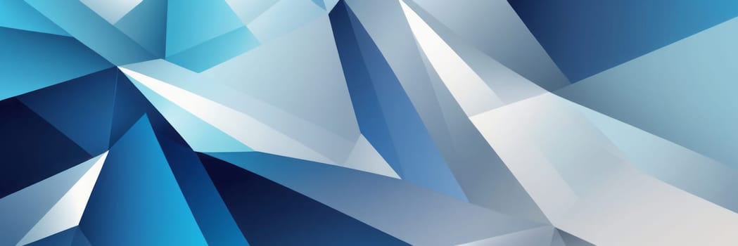 A gradient wallpaper with Prism shapes using silver and steel blue gradient colors. Generative AI.