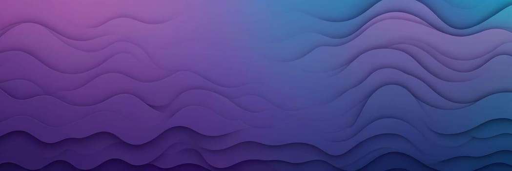 A gradient wallpaper with Scalloped shapes using blue and dark orchid gradient colors. Generative AI.