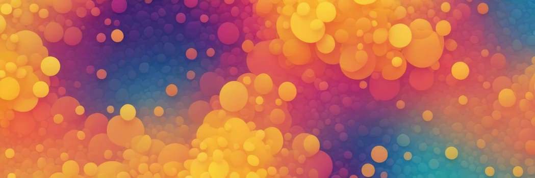 A gradient wallpaper with Pebbled shapes using yellow and peach puff gradient colors. Generative AI.