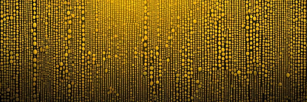 A gradient wallpaper with Beaded shapes using yellow and dark khaki gradient colors. Generative AI.