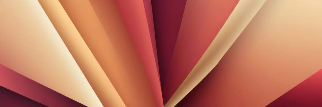 A gradient wallpaper with Conical shapes using maroon and blanched almond gradient colors. Generative AI.