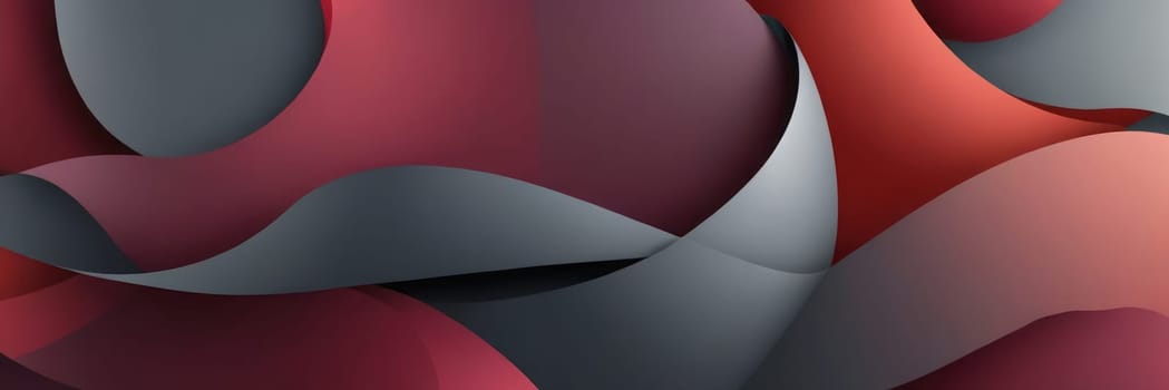 A gradient wallpaper with Ellipsoidal shapes using maroon and darkgrey gradient colors. Generative AI.
