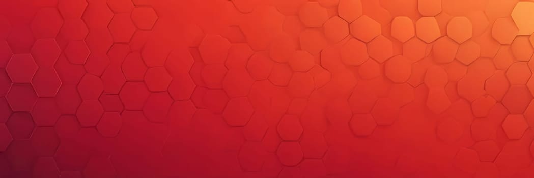 A gradient wallpaper with Hexagonal shapes using red and crimson gradient colors. Generative AI.