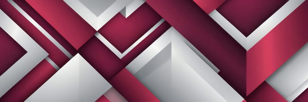 A gradient wallpaper with Arrow shapes using maroon and silver gradient colors. Generative AI.