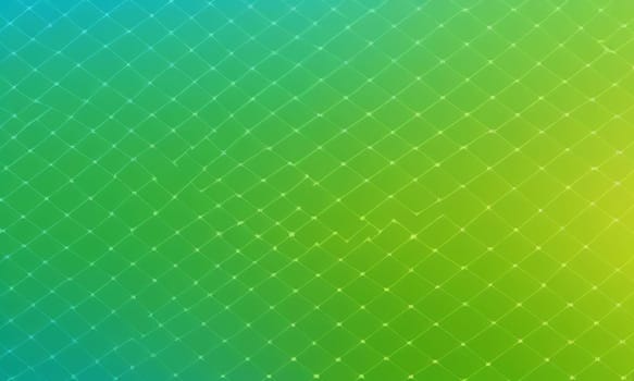 A gradient wallpaper with Grid shapes using lime and light cyan gradient colors. Generative AI.