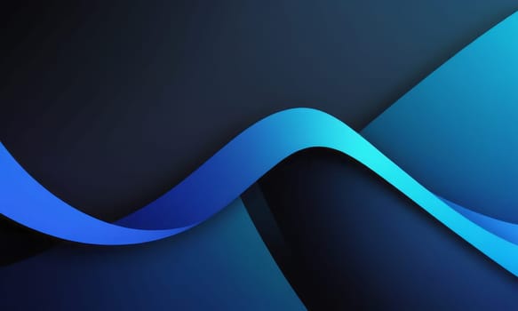 A gradient wallpaper with Oblique shapes using black and dodger blue gradient colors. Generative AI.