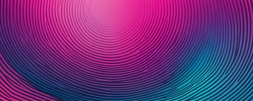 A gradient wallpaper with Concentric shapes using fuchsia and dark cyan gradient colors. Generative AI.