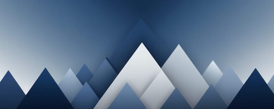 A gradient wallpaper with Pyramidal shapes using navy and slate-gray gradient colors. Generative AI.