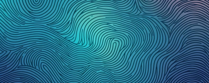 A gradient wallpaper with Labyrinth shapes using teal and cornflower blue gradient colors. Generative AI.