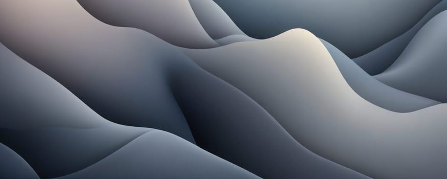 A gradient wallpaper with Amorphous shapes using gray and dark gray gradient colors. Generative AI.