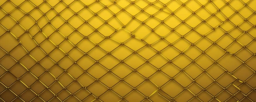 A gradient wallpaper with Lattice shapes using yellow and dark khaki gradient colors. Generative AI.