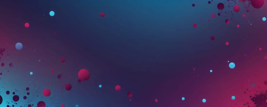 A gradient wallpaper with Splattered shapes using maroon and slate blue gradient colors. Generative AI.