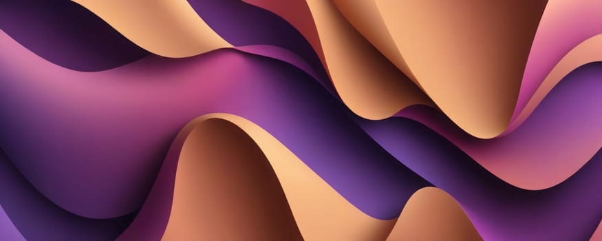 A gradient wallpaper with Freeform shapes using purple and rosy brown gradient colors. Generative AI.