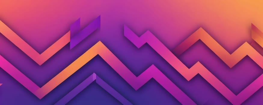 A gradient wallpaper with Arrow shapes using purple and papaya whip gradient colors. Generative AI.